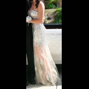 Rhinestone prom dress